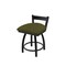 Holland Bar Stool Co 18" Low Back Swivel Vanity Stool, Black Wrinkle, Graph Parrot Seat 82118BW015 - alternate 1